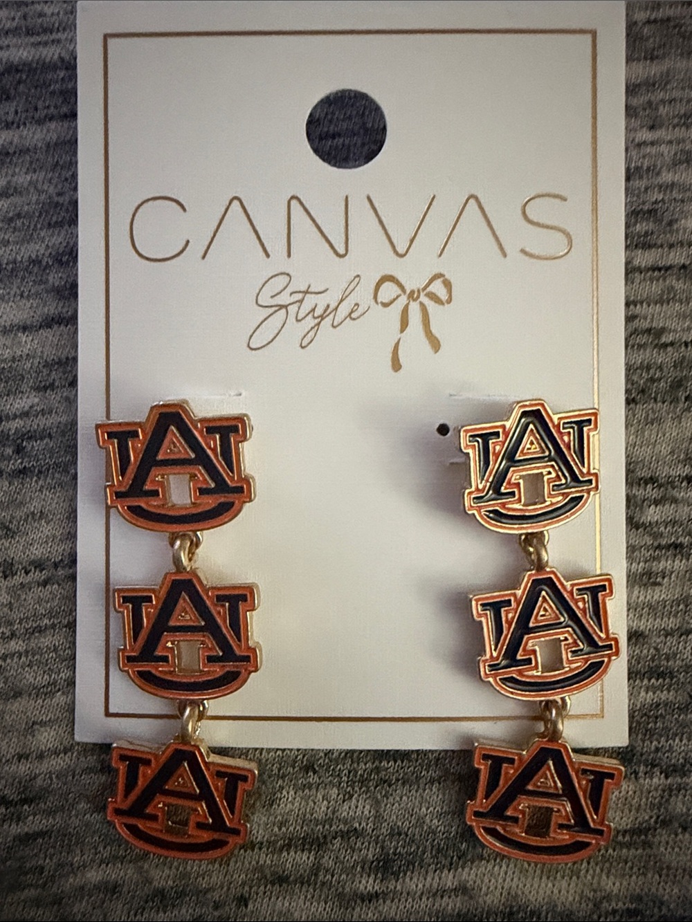 Auburn Canvas Style Earrings